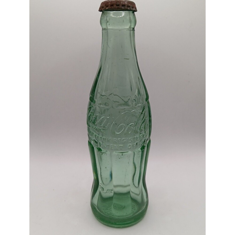 Vintage Coca Cola 6 1/2 oz. Green Glass Bottle Wilmington De W/ Corked Cap 59-29
